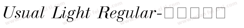 Usual Light Regular字体转换